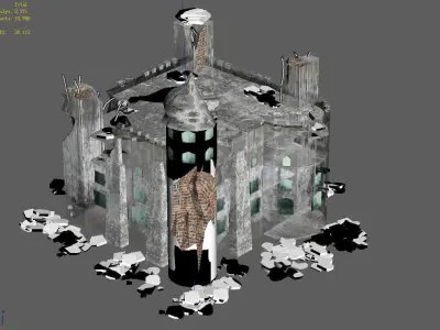 Different dimension - architecture - ruins 01 3D model