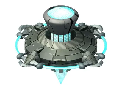 Space-air supply station 3D model