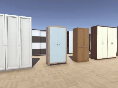 Wardrobe Collection Low-poly 3D model