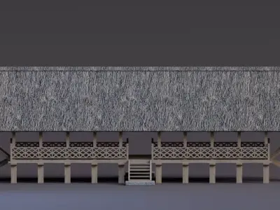 Traditional Houses - Rumah Baileo Low-poly 3D model