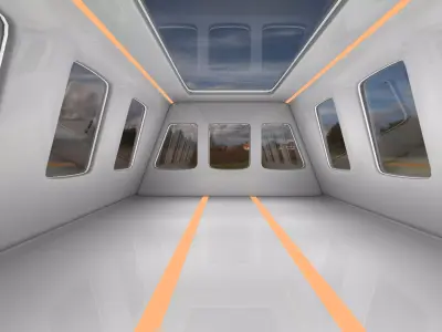 Sci fi Interior 3D model 5