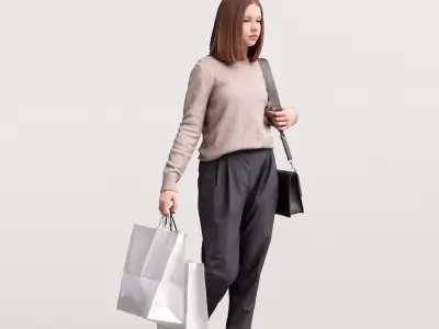 Humano 12- Collection 2201 - WALKING PEOPLE - 12 x 3D models  3D model