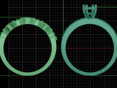 Jewelry ring 163 3D print model
