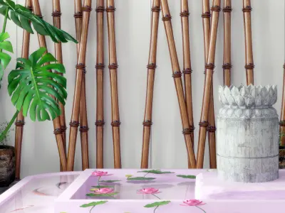 sketch Modern feature garden water Texture