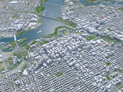 Ottawa Downtown Canada Low-poly 3D model