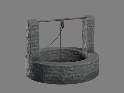 WELL Model Low-poly 3D model purchase