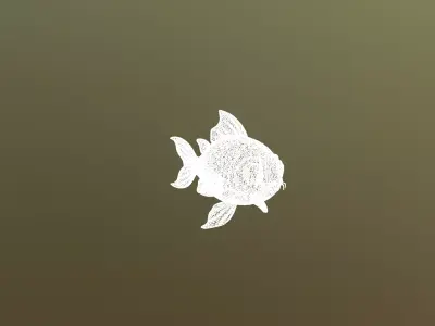 Stylized Pink Pearl-Scale Fish - PBR Low-poly 3D model