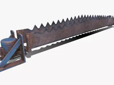 Saw Blade Trap Low-poly 3D model