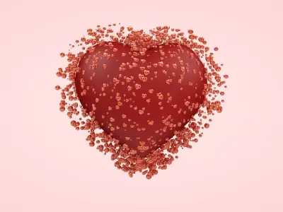 Lovely Hearts 3D model