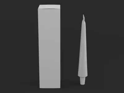 Tube Cream And Cardboard Box 3D model