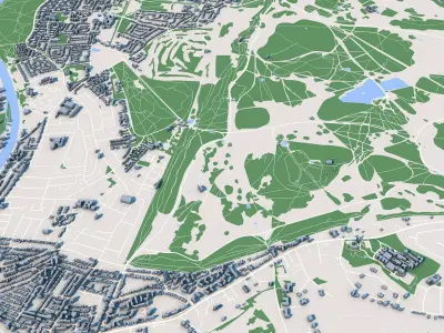 Richmond Park London England 3D model