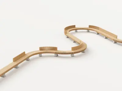 Modular benches 01 3D model