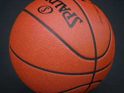 Spalding NBA Official Basketball Game Ball 3D model