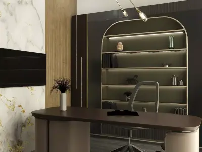 office interior dizayn Low-poly 3D model