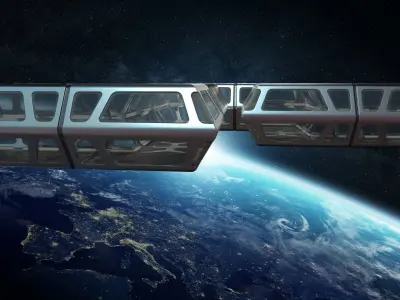 Sci-fi Corridor Low-poly 3D model