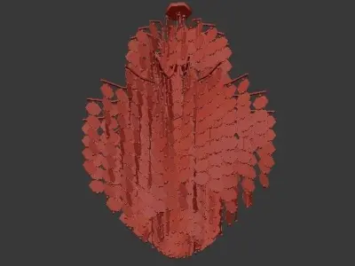 Dripping Capiz 2 Light Chandelier 3D model