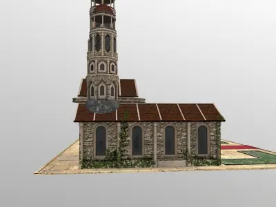 Hall of Fame Low-poly 3D model