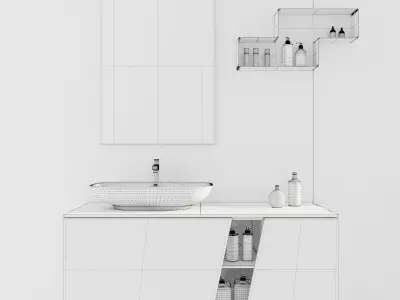 Bathroom furniture set Arcom eLy 2  3D model