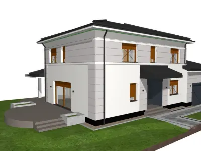 modern house for 3d rendering and for games and for twinmotion 3D model