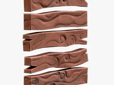 Stylized Wood Planks 3D model