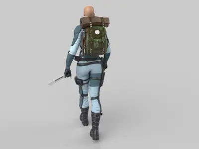 sci-fi chacacter 3D model