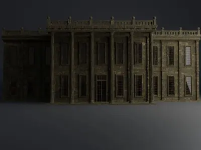 CLASSIC OLD EUROPEAN BUILDING 07 Low-poly 3D model