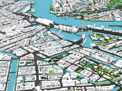 Cityscape Amsterdam Netherland 3D model