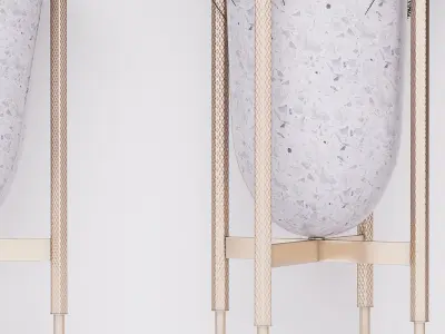 Palm and fern corner 3D model