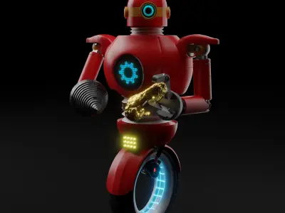 3D Drill Drone Robot 3D model