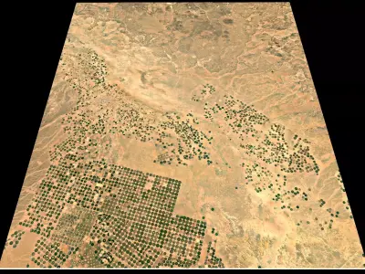 NEOM city topography Saudi Arabia - tile n30 e38 3D model