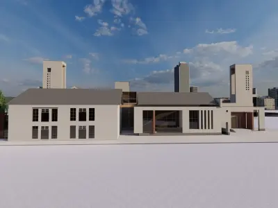 Futuristic Skyscraper-Building office-Modern office 3D model