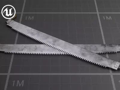 Used Soviet Saw Low-poly 3D model