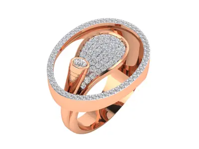 Women Ring Render 3dm STL MTL SLC JCD OBJ FBX Details 3D print model 82