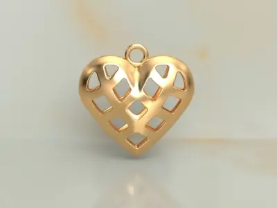 HEART PENDANT LOVE SUPER LIGHT MODEL 3D print model