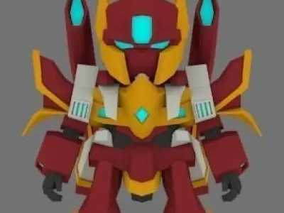 Super Mecha 9 - Tareak of Code Name T3123 Low-poly 3D model
