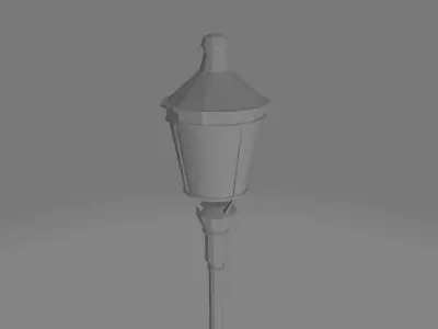 Street lamp Free low-poly 3D model 9