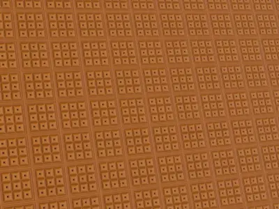Geometric Terracotta Waffle Panel PBR Seamless Texture