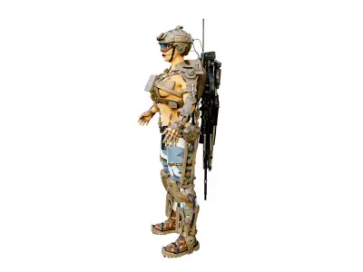 Sci-fi Soldier Low-poly 3D model order