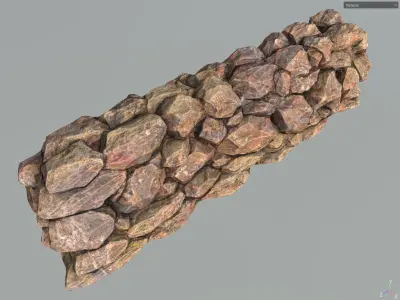 Free 3D Model Rock Walls Pack Free low-poly 3D model