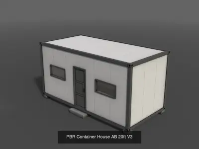 PBR Container House AB 3D Model Pack