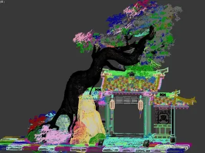 china Tree Architecture 3D model