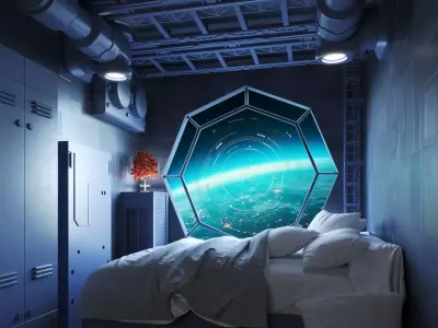 Sci-fi Interior Space View 3D model