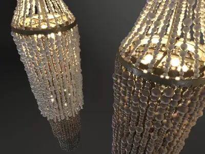 Beaded clay pendant 3D model