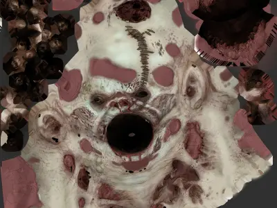 Beast Bust Low-poly 3D model