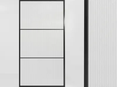3 Glass partition door Set  9 partition models 3D Model Pack