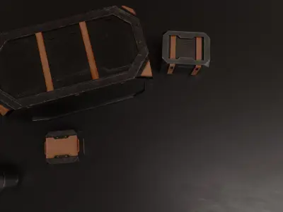 Sci-Fi Crates pack - Game ready Low-poly 3D model