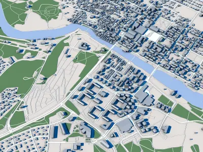 Porvoo City Finland 3D model