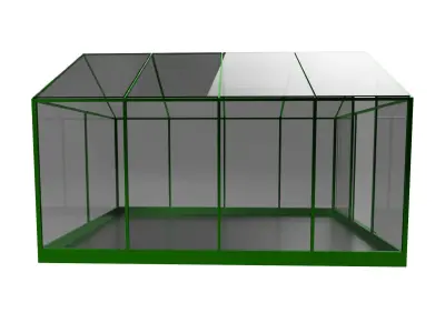 Greenhouse for garden Low-poly 3D model