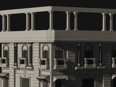 Baroque Building Low-poly 3D model