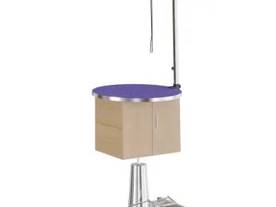 Grooming table hydraulic round Usmilepet 3D model